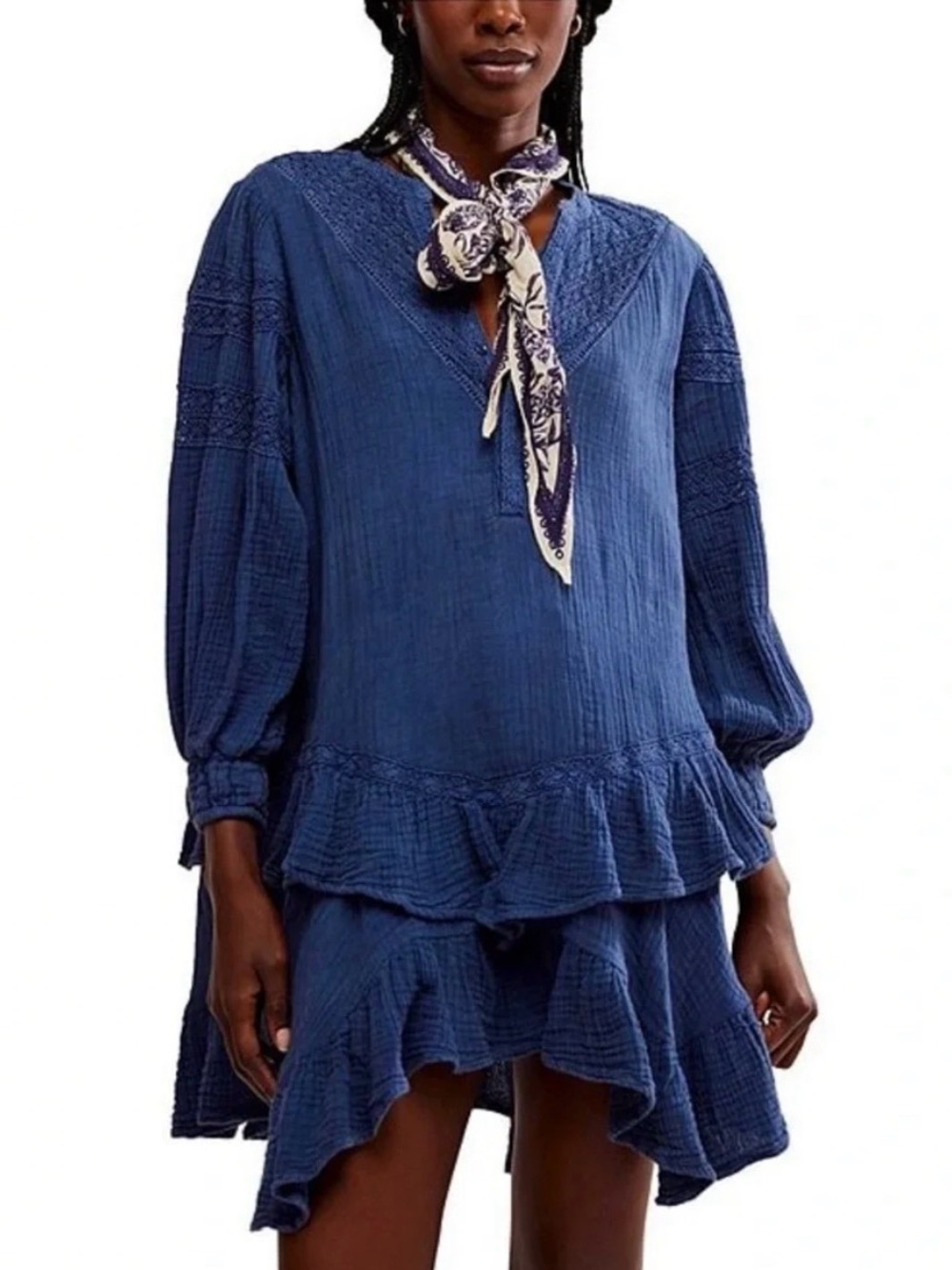 Free People Sachi Mini Ruffle Dress - Big Dipper